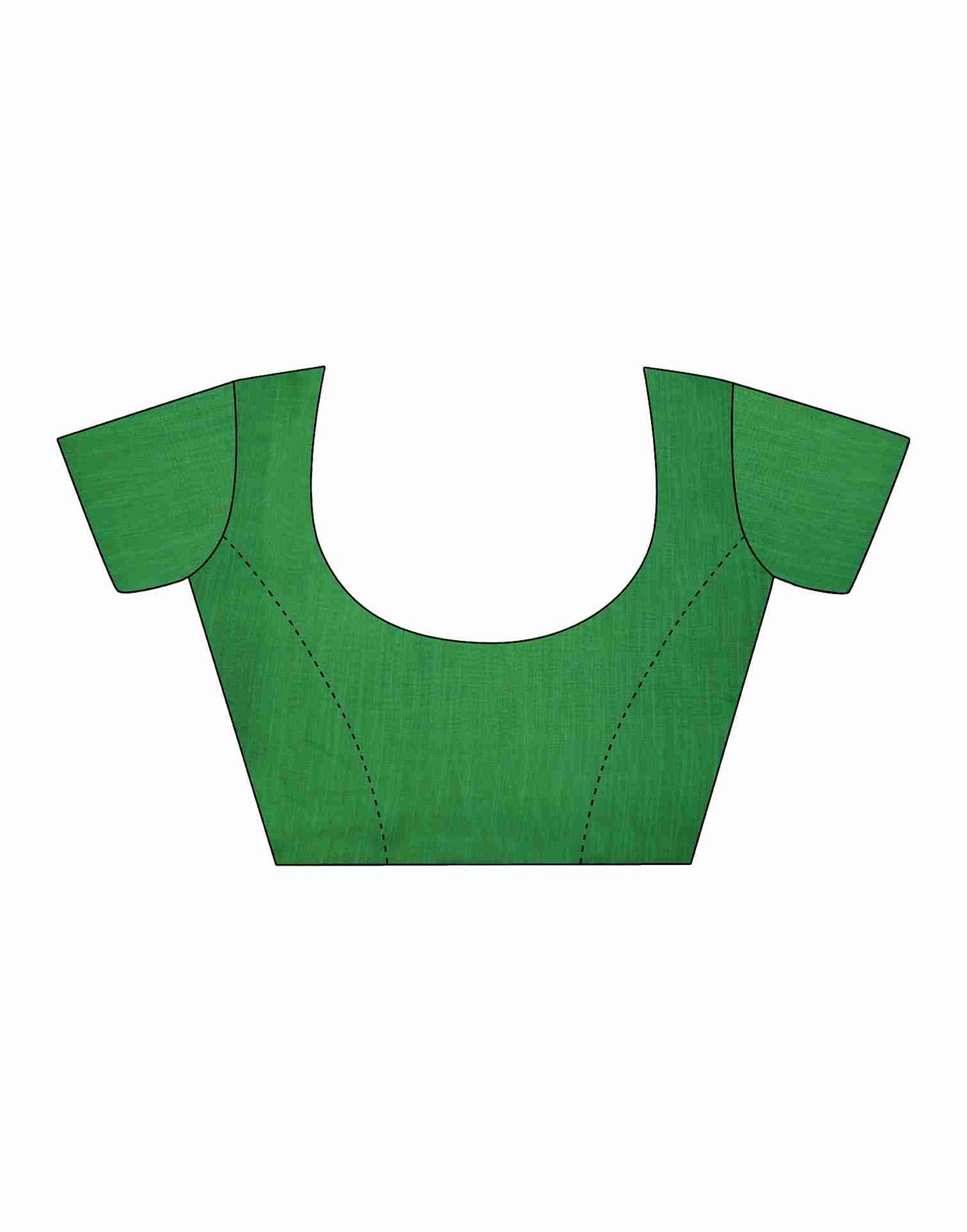 White Cotton Geometric Printed Saree