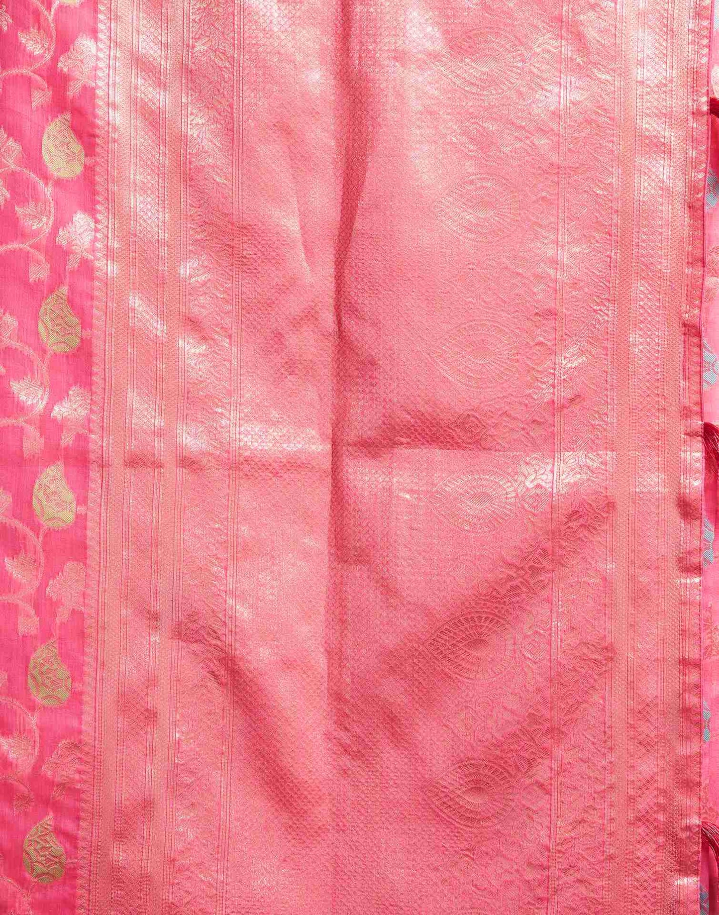 Pink Silk Woven Jacquard Saree
