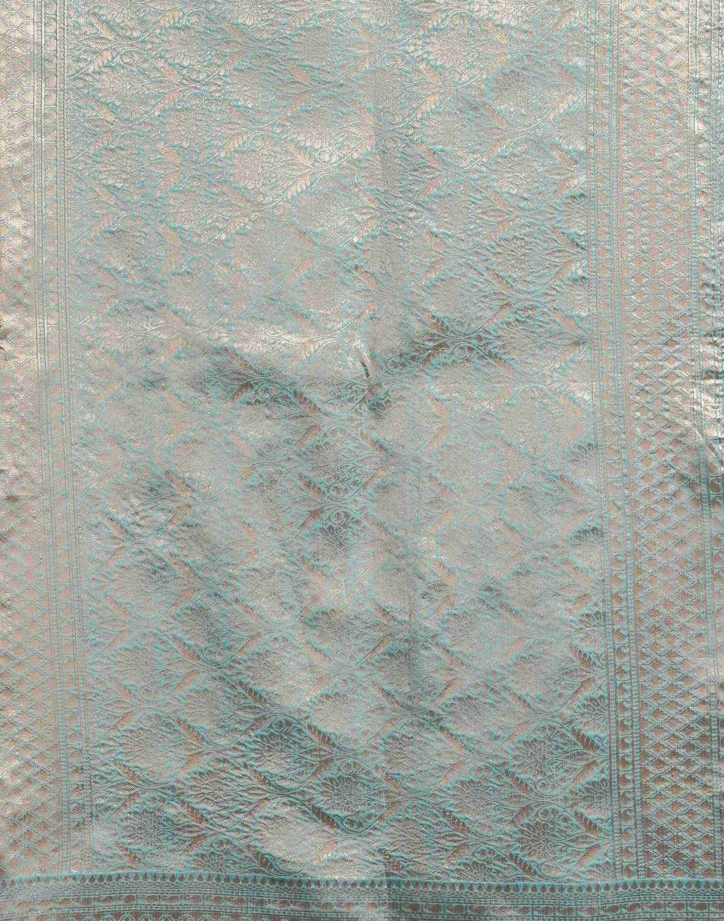 Blue Silk Woven Jacquard Saree