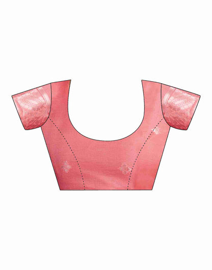 Punch Pink Silk Woven Jacquard Saree