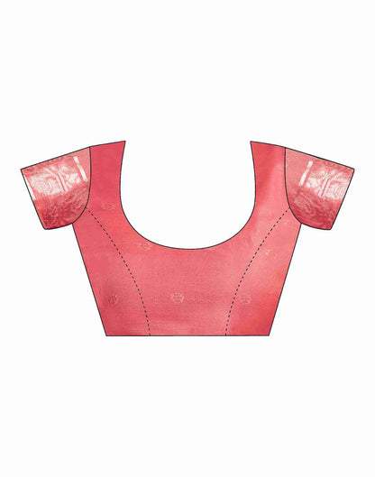 Punch Pink Silk Woven Jacquard Saree