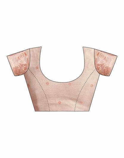 Cream Silk Woven Jacquard Saree