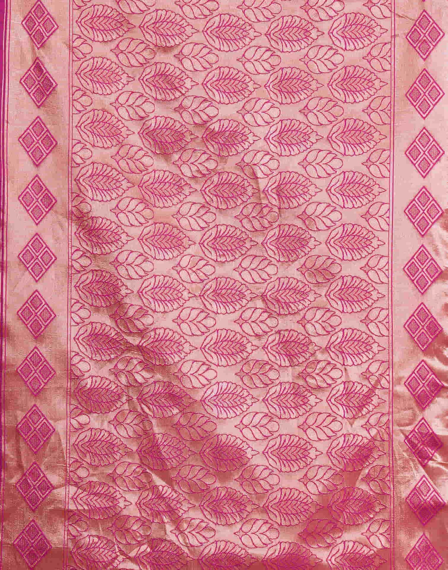 Magenta Silk Woven Banarasi Saree