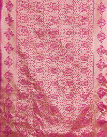 Magenta Silk Woven Banarasi Saree