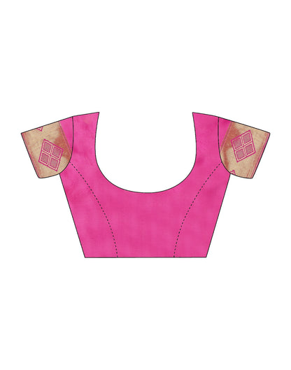 Magenta Silk Woven Banarasi Saree