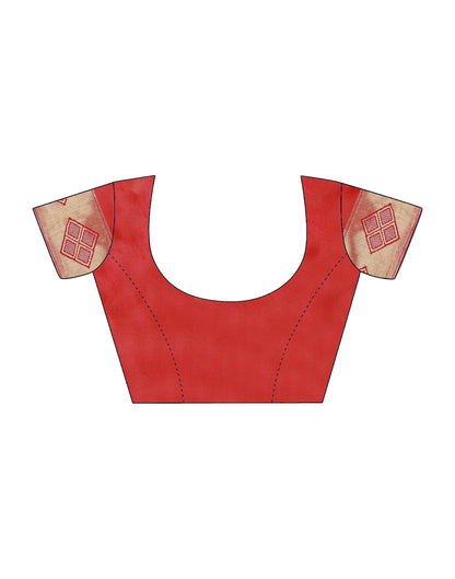 Red Silk Woven Banarasi Saree