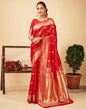 Red Silk Woven Banarasi Saree