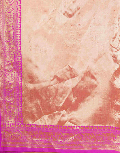 Magenta Silk Woven Banarasi Saree
