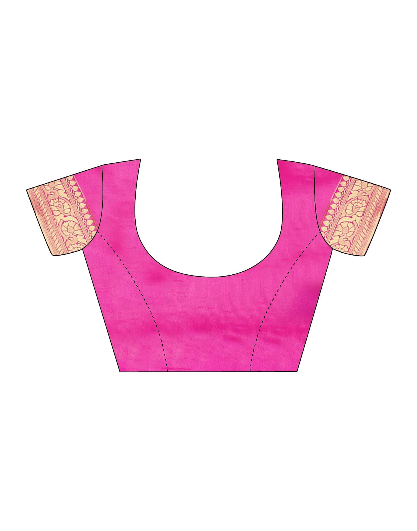 Magenta Silk Woven Banarasi Saree