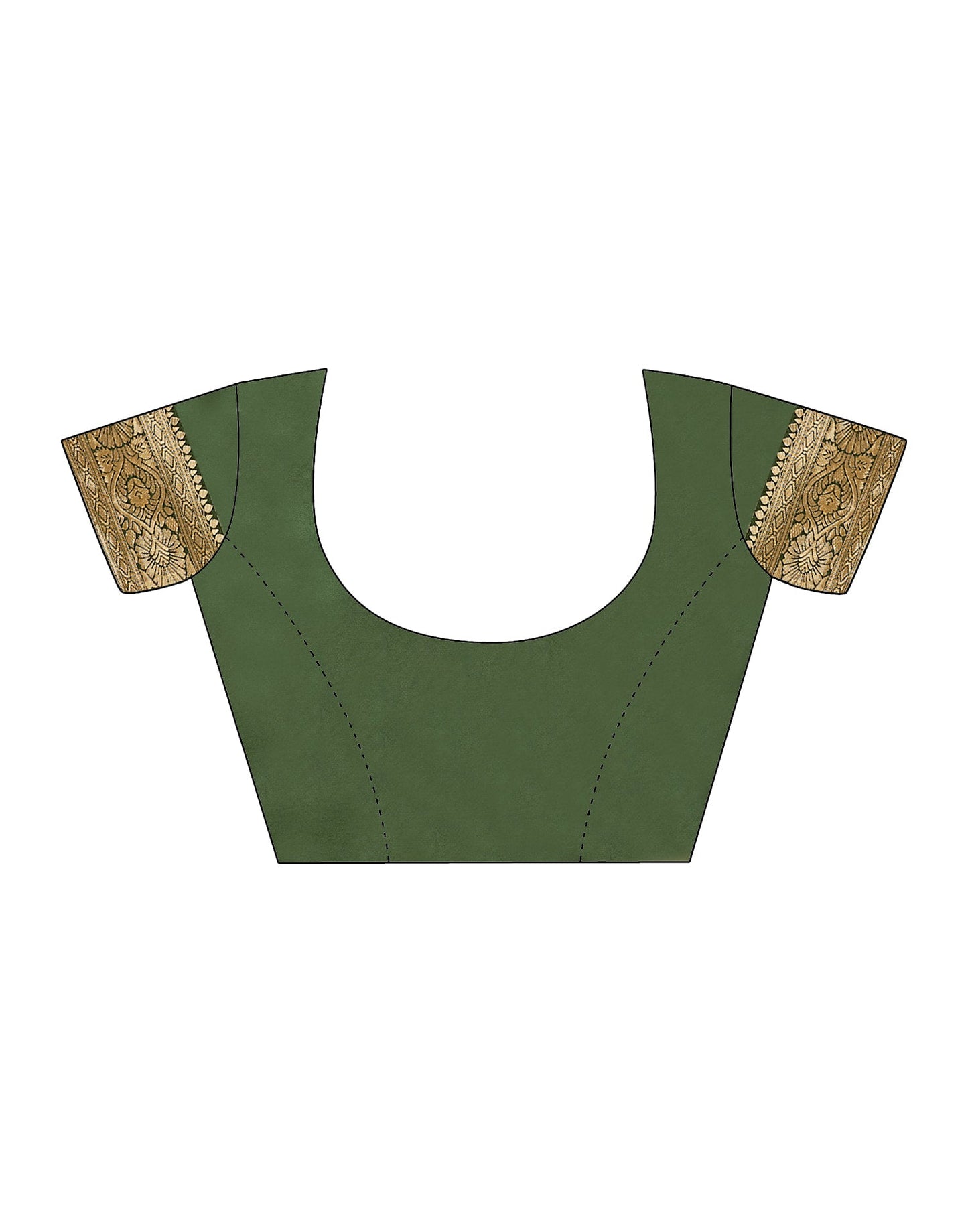 Dark Green Woven Banarasi Silk Saree