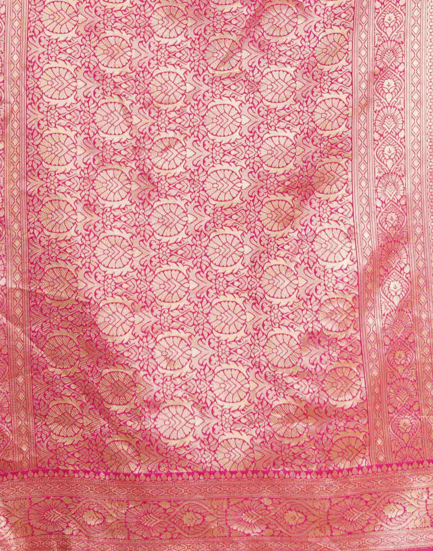 Pink Woven Banarasi Silk Saree
