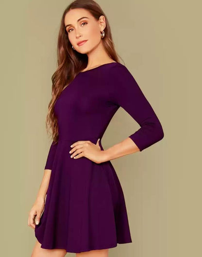 Wine Short Dress | Leemboodi