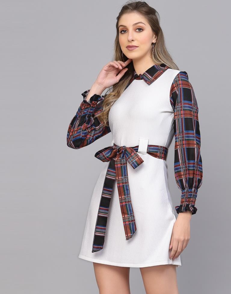 White Old-School A-line Dress | Sudathi