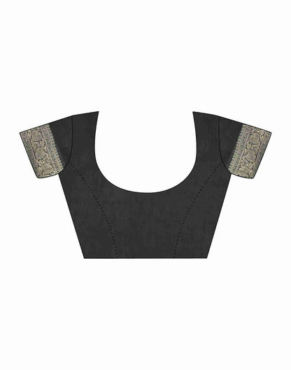 Black Silk Woven Banarasi Saree