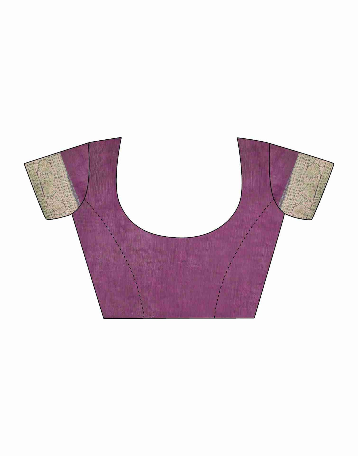 Dark Magenta Silk Woven Banarasi Saree