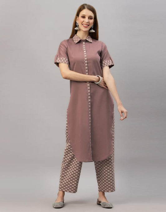 Blush Kurti With Pant Set | Leemboodi