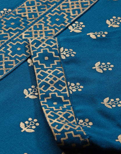 Teal Printed Kurti | Sudathi