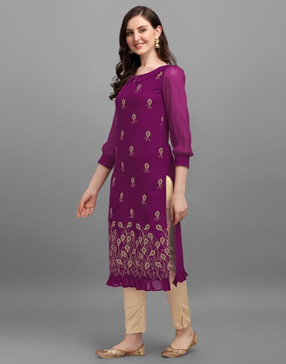 Wine Printed Kurti | Leemboodi