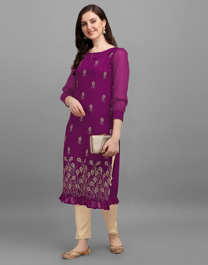 Wine Printed Kurti | Leemboodi