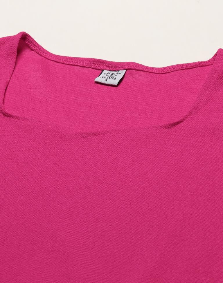 Rani Pink Puff Sleeve Bodycon | Sudathi