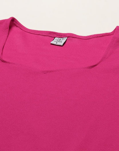 Rani Pink Puff Sleeve Bodycon | Sudathi