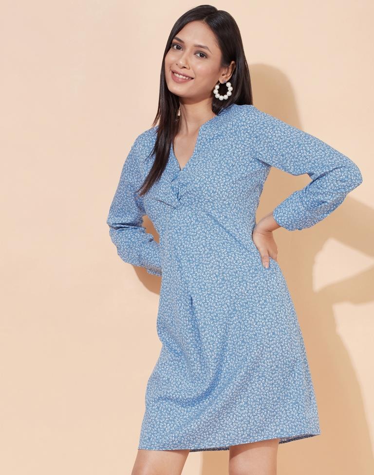 Light Blue knot Dress | Leemboodi