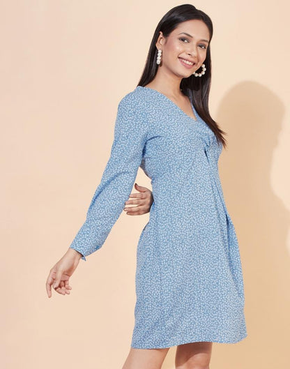 Light Blue knot Dress | Leemboodi