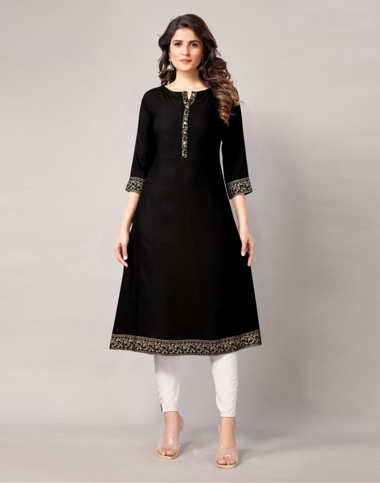 Black Printed Kurti | Sudathi