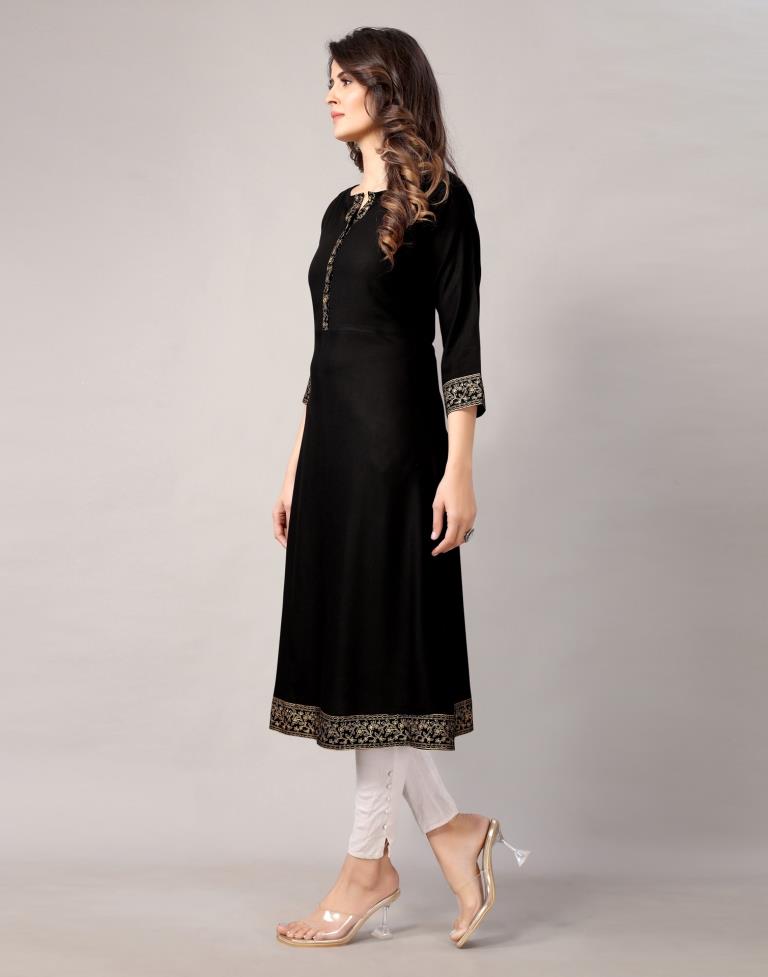 Black Printed Kurti | Sudathi