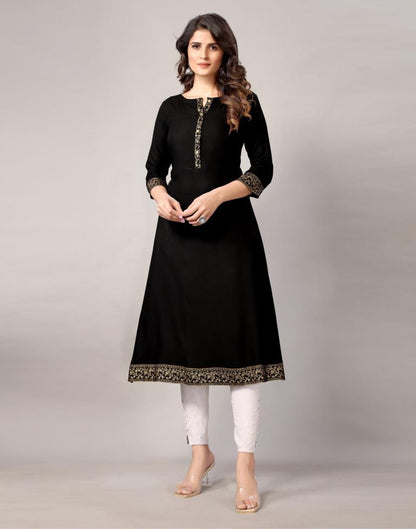 Black Printed Kurti | Sudathi