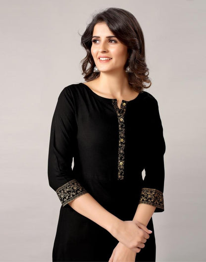 Black Printed Kurti | Sudathi