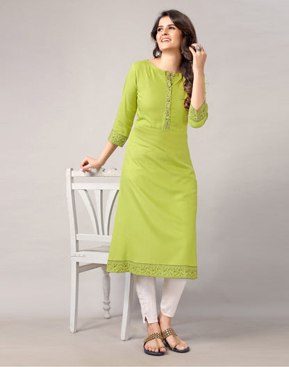 Green Printed Kurti | Leemboodi