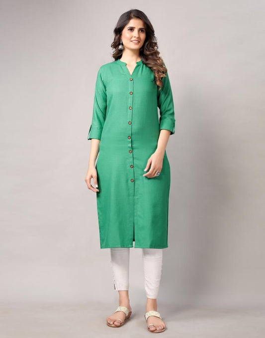 Aqua Green Dyed Kurti | Leemboodi