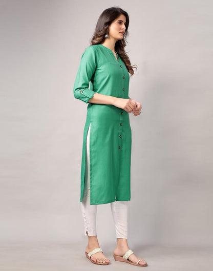 Aqua Green Dyed Kurti | Leemboodi