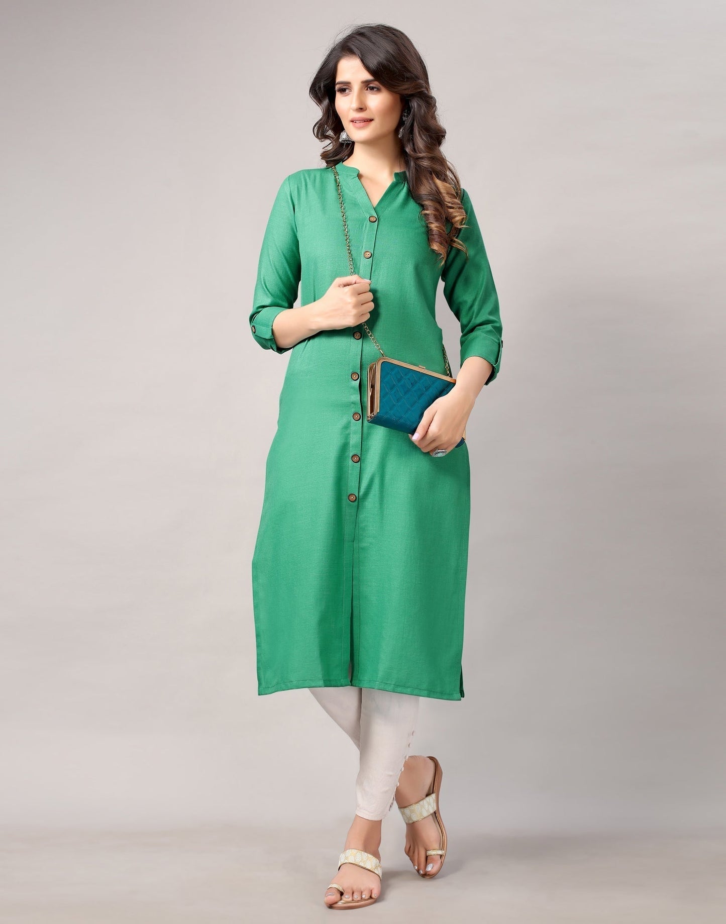 Aqua Green Dyed Kurti | Leemboodi