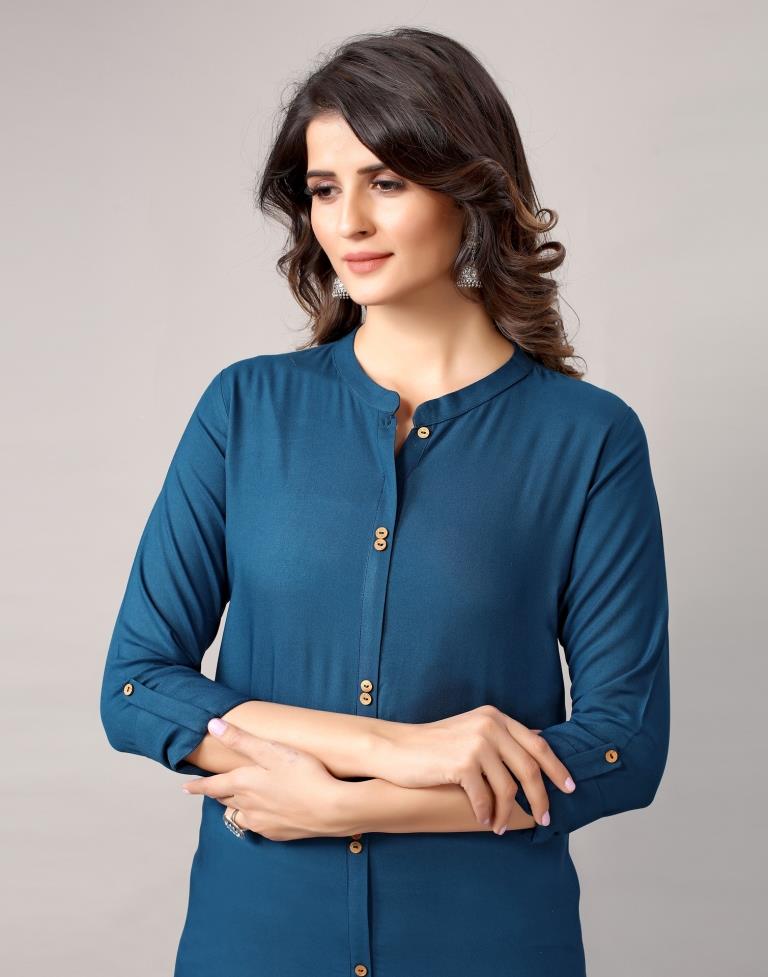 Teal Dyed Kurti | Sudathi