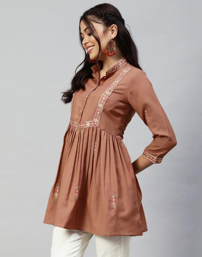 Rust Gathered Top | Sudathi