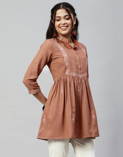 Rust Gathered Top | Sudathi