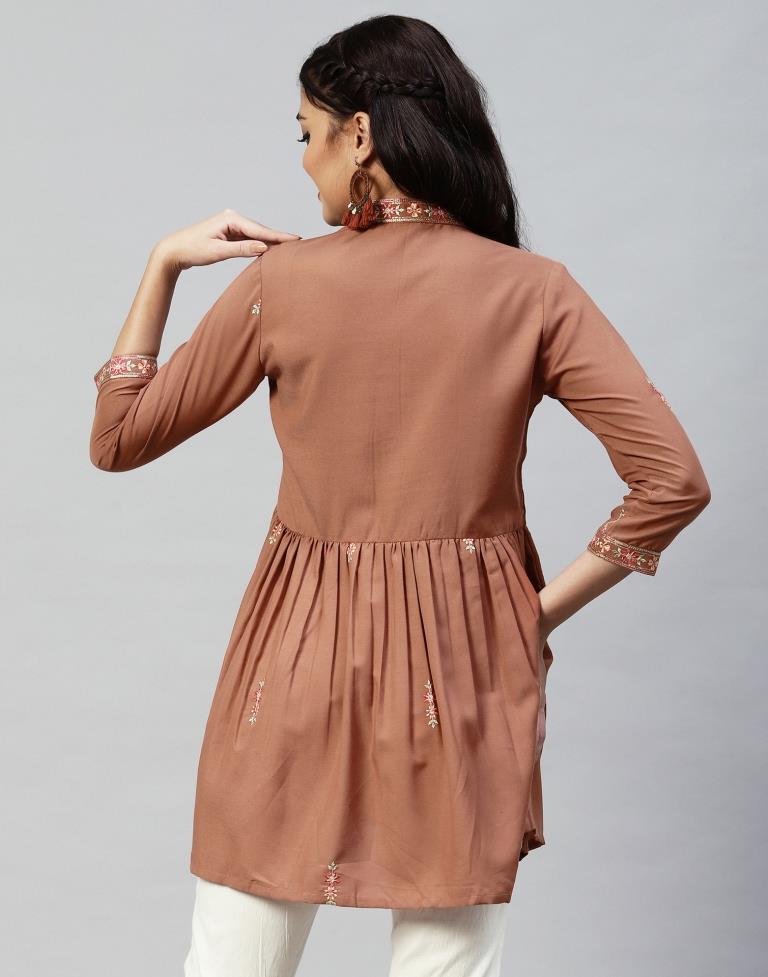 Rust Gathered Top | Sudathi