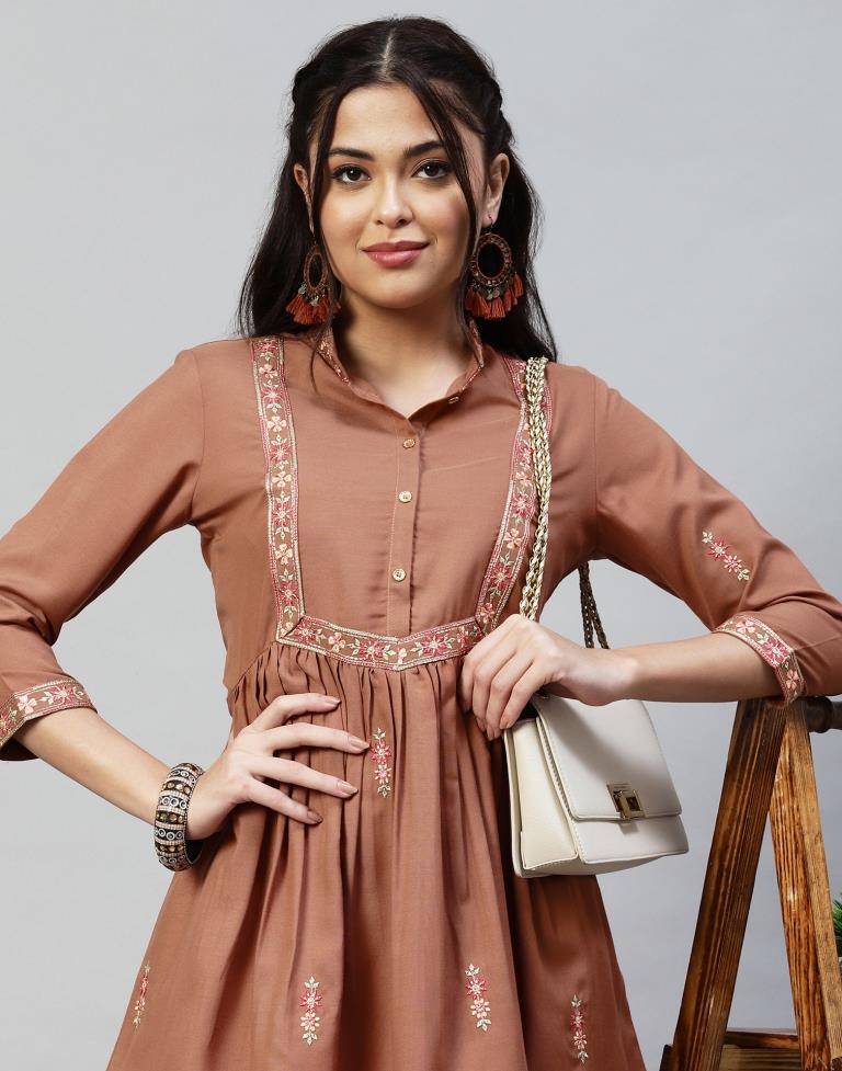 Rust Gathered Top | Sudathi