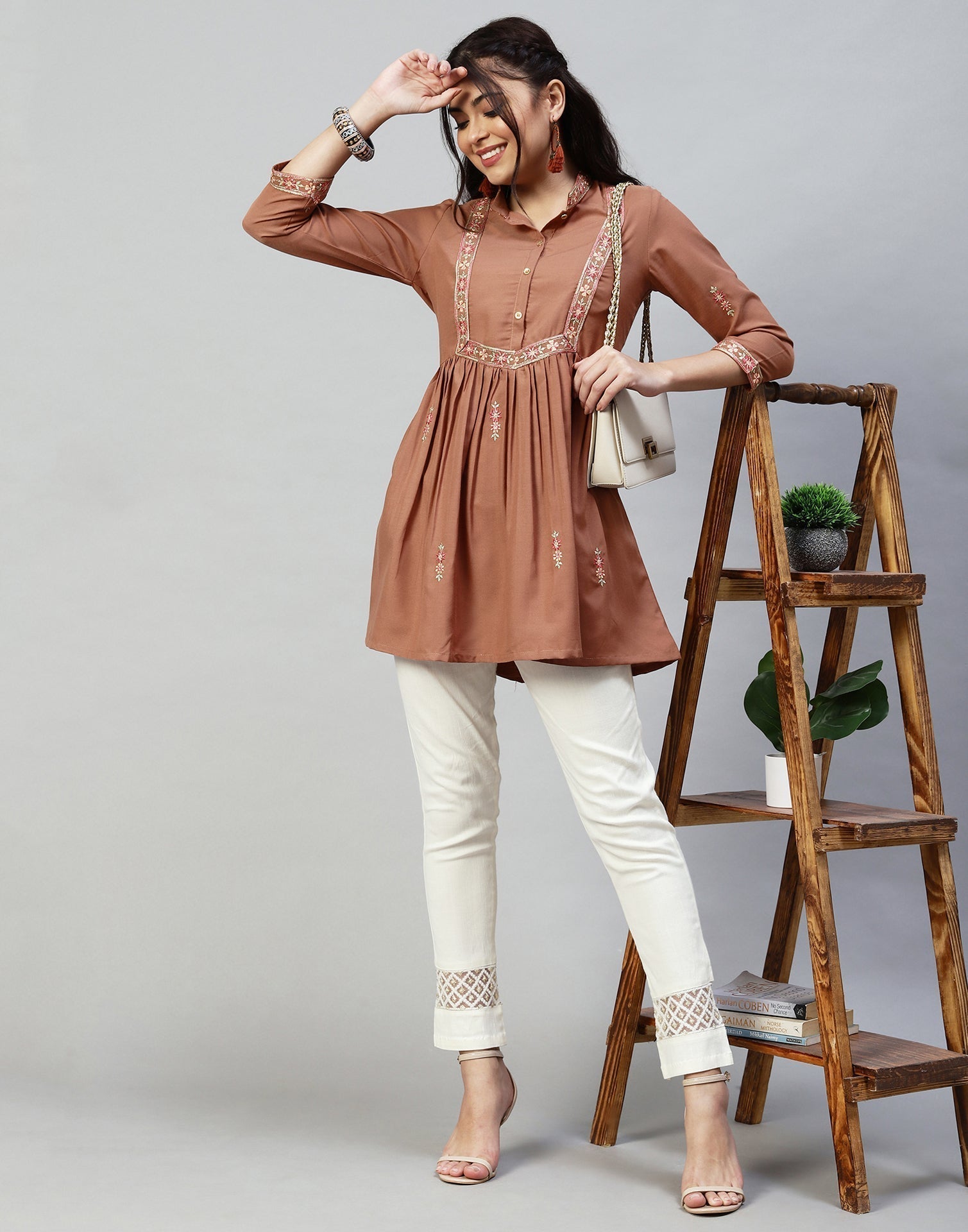 Rust Gathered Top | Sudathi