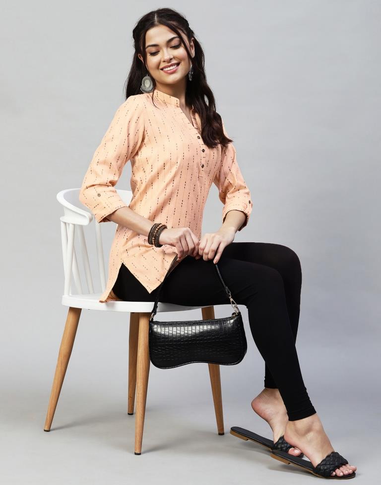 Peach Casual Woven Top | Sudathi