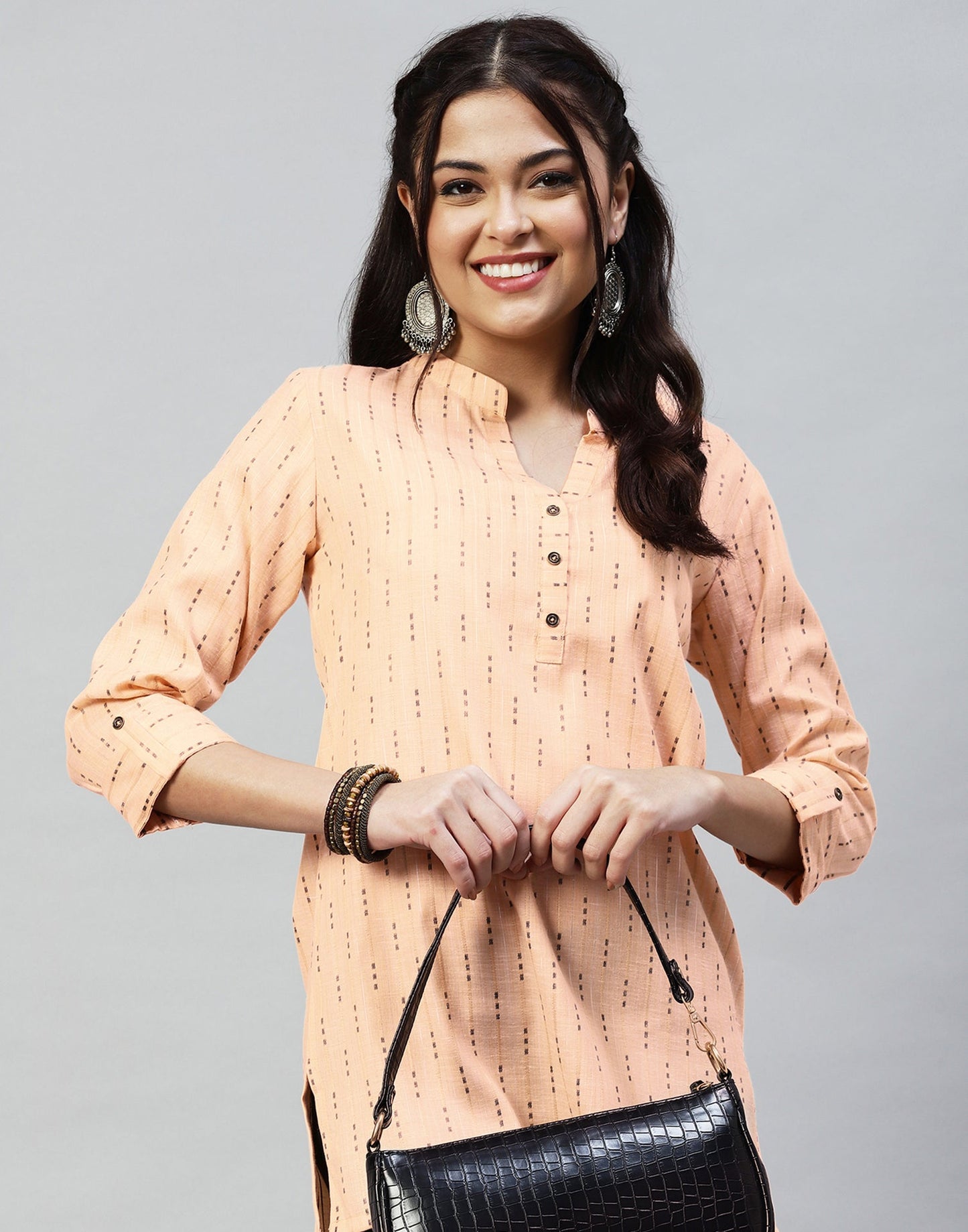 Peach Casual Woven Top | Sudathi