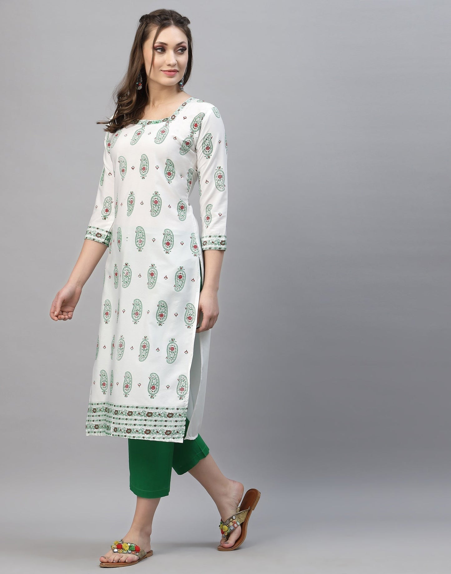 White Printed Kurti | Sudathi