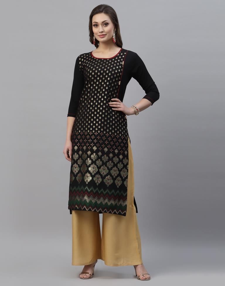 Black Printed Kurti | Sudathi