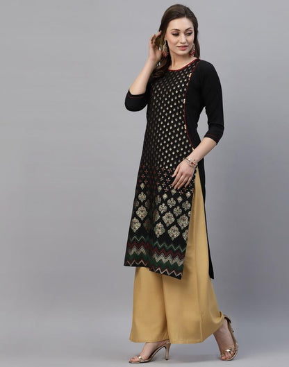 Black Printed Kurti | Sudathi