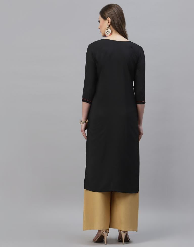 Black Printed Kurti | Sudathi