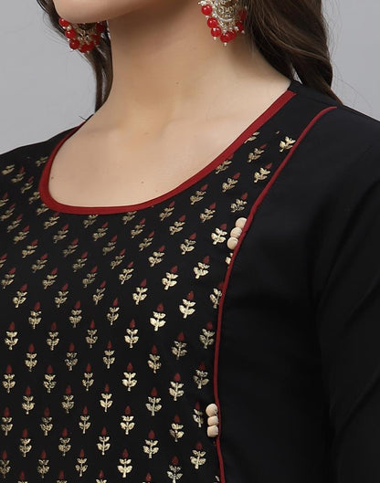 Black Printed Kurti | Sudathi