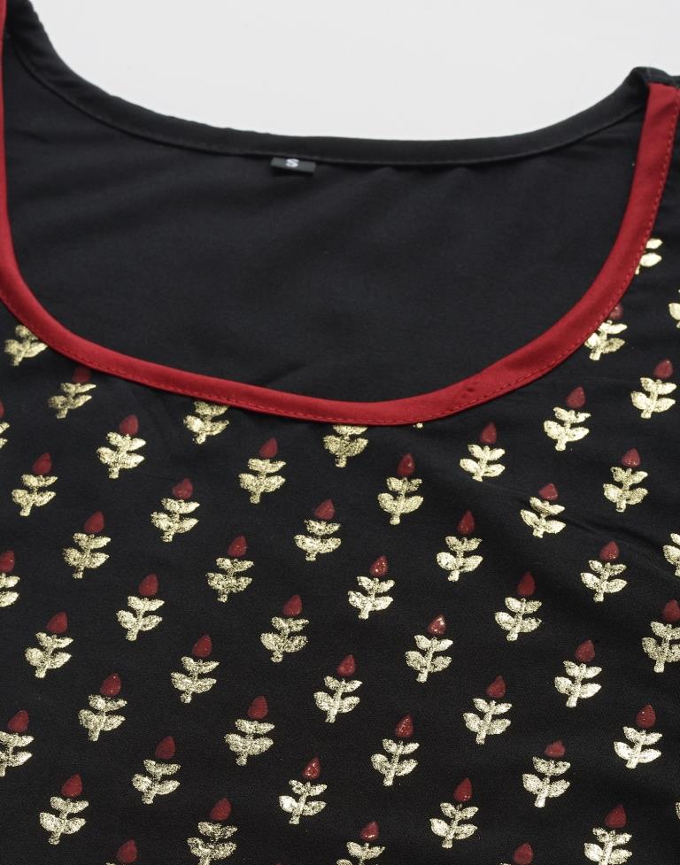 Black Printed Kurti | Sudathi