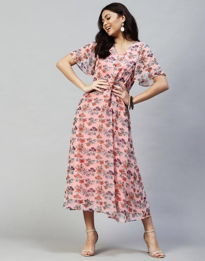 Baby Pink Floral Dress | Leemboodi